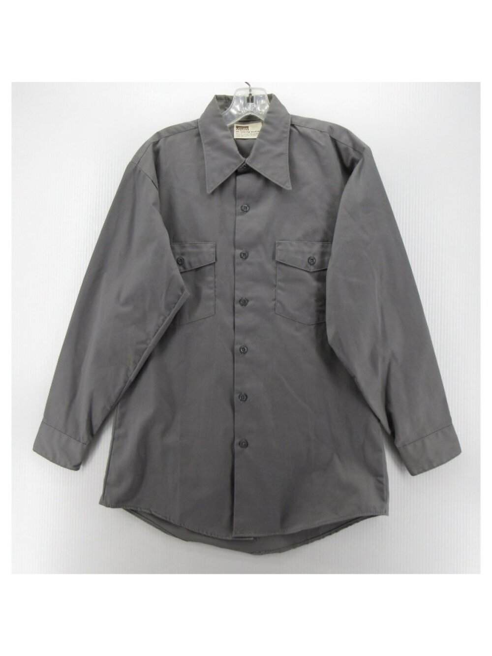 VINTAGE Montgomery Ward Shirt Large Workwear 70s 80s No Iron Twill *